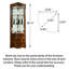 22.83 " L Solid Wood Bar Cabinet