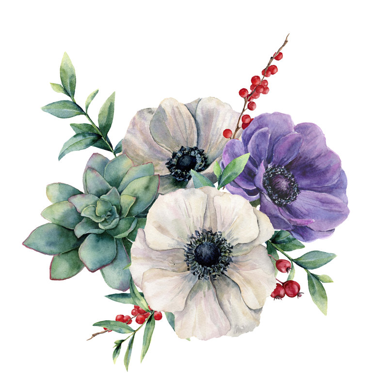 Gentle Bouquet Wallpaper, 125" W x 10.42" L