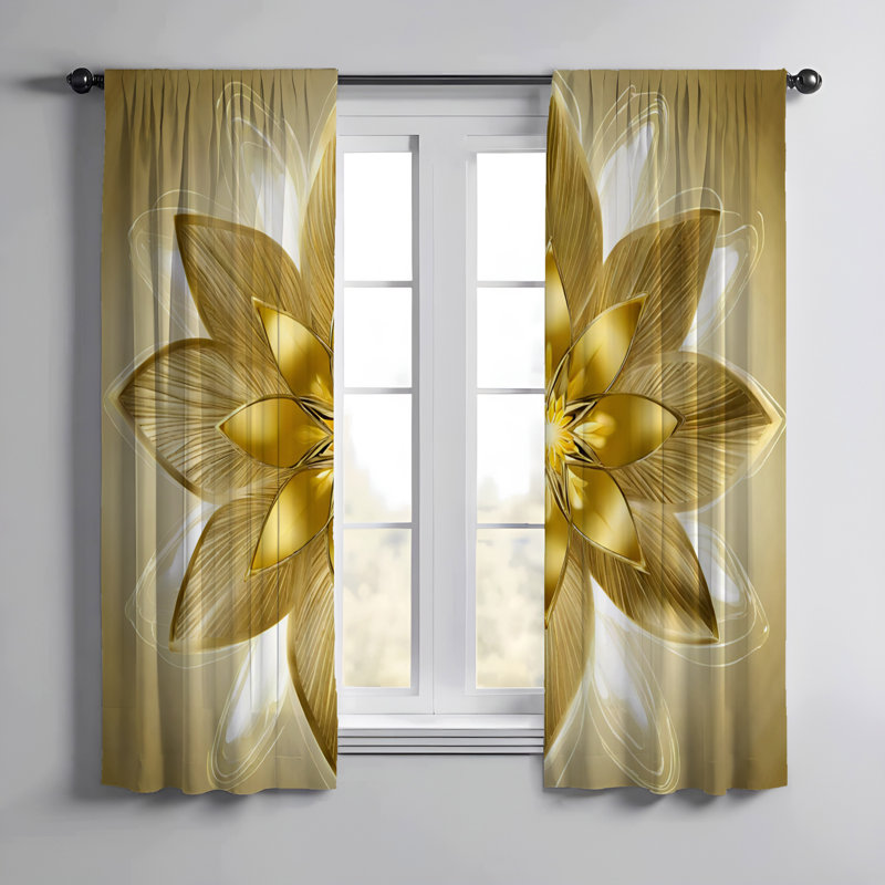 Sarsfield Semi Sheer Curtain Pair, 20" W x 61" L