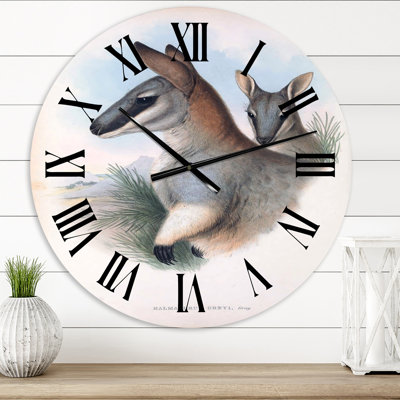 Horloge murale de kangourou rétro