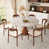 Creamy Top/Walnut Base/Dark Walnut Chairs est en rupture de stock