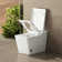 Square Smart Toilet With Built-In Tank For Modern Bathroom, Remote Control, Tankless Bidet Toilet With Foot Touching Lid Opening, Auto Flush, Heated Seat, LED Digital Display, User Memory