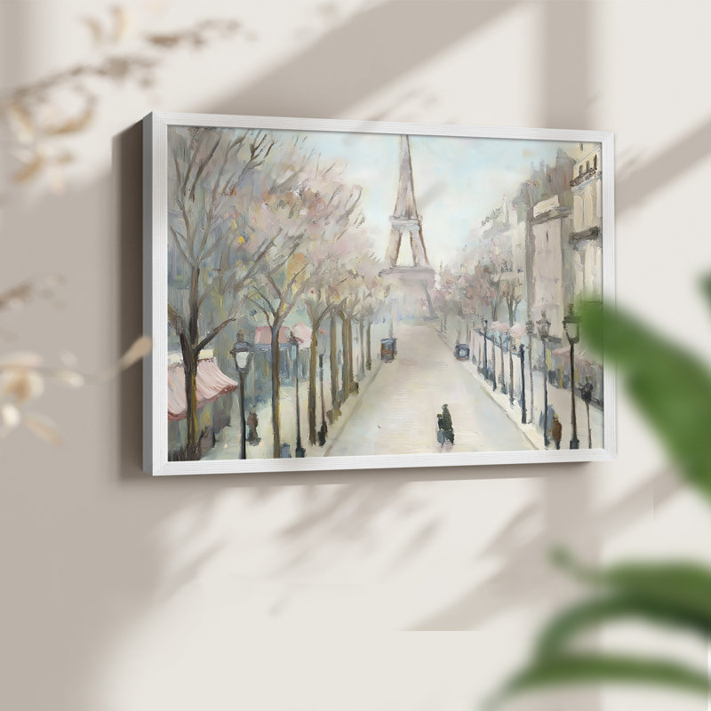 Landscape Series-XLV -Framed Print - Restickable, H 11 po x l 14 po, Blanc