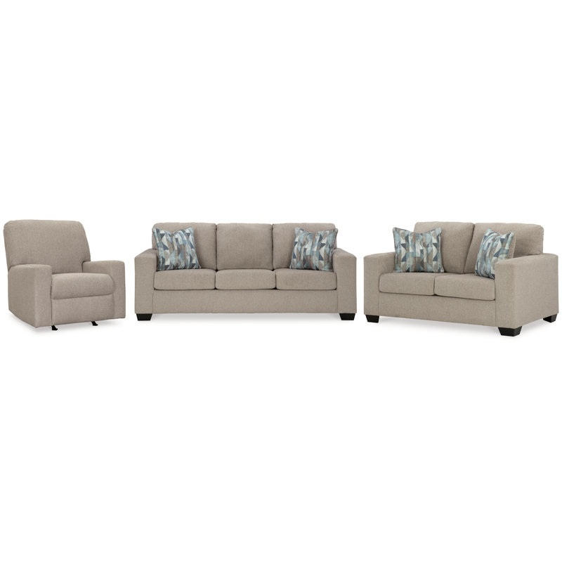 Deltona Sofa, Loveseat and Recliner, Cream