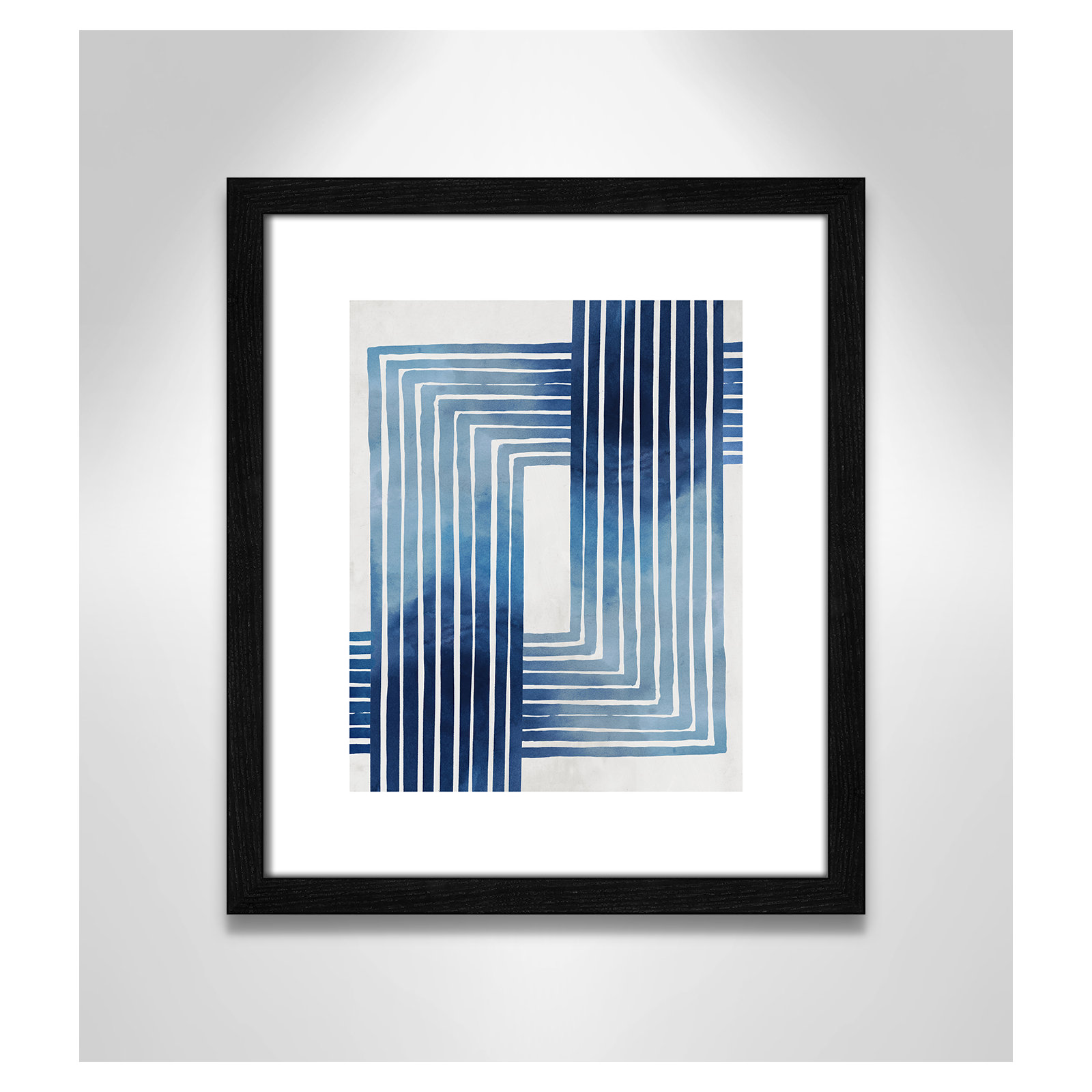In Unison by Eva Watts - Painting Print, 15" H x 13" W x 0.75" D, Black Wood Framed Paper