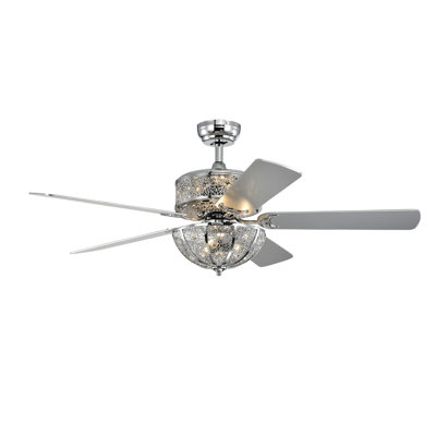 Ventilateur de plafond à 5 pales 52 po avec télécommande et ensemble d’éclairage inclus Desaree