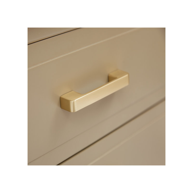 Cormac 50cm W Solid + Manufactured Wood Bedside Table, Clay