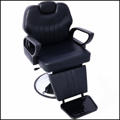 Heavy Duty Hydraulic Barber Chair With Reclining Function And Extra Wider Seat For Salon Comfort And Durability