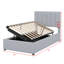 Lit plateforme tapissier avec système de rangement hydraulique-1818286096