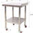 440lbs Load Capacity 24 X 35-1/2 Inch Stainless Steel Work Table With Backsplash, Adjustable Undershelf And 4 For Garage Kitchen Storage Heavy Duty Worktable & Laundry Prepping-119121015-119121013