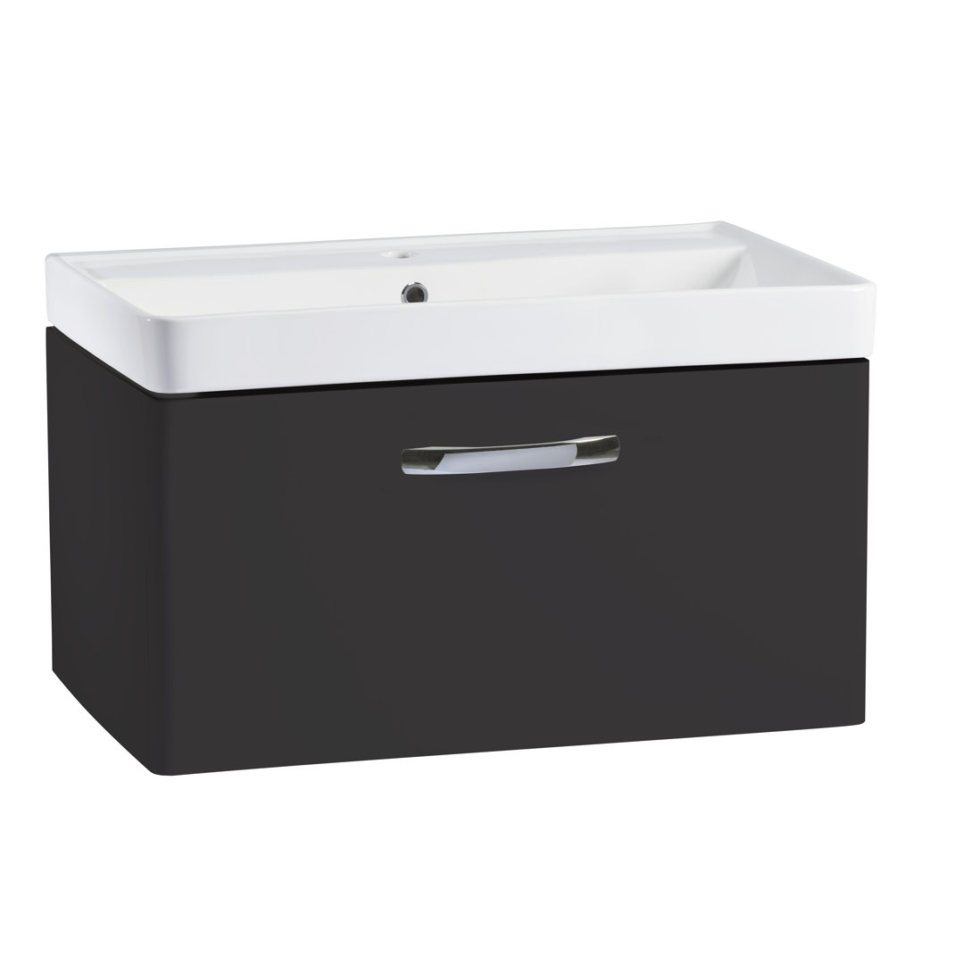 Compass 800mm Wall Mounted Single Vanity Unit