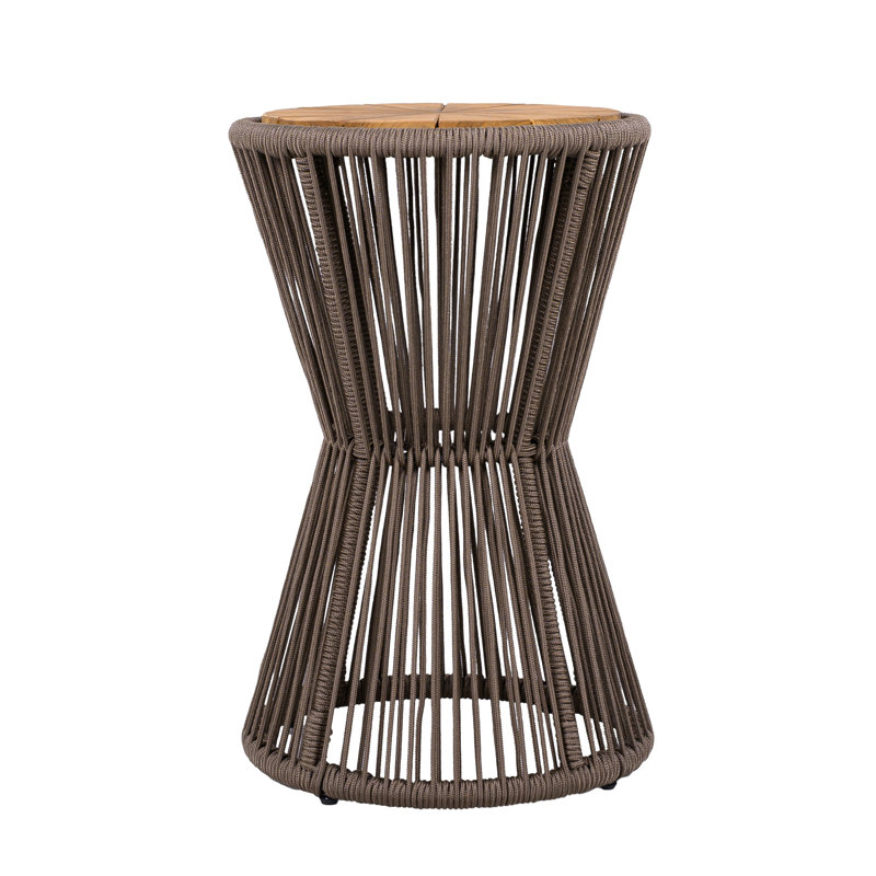 Tables de bout en bois d'acacia durable, style rustique pour une utilisation extérieure et intérieure