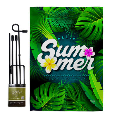 Double Sided 18.5'' H x 13'' W Polyester Flag Set