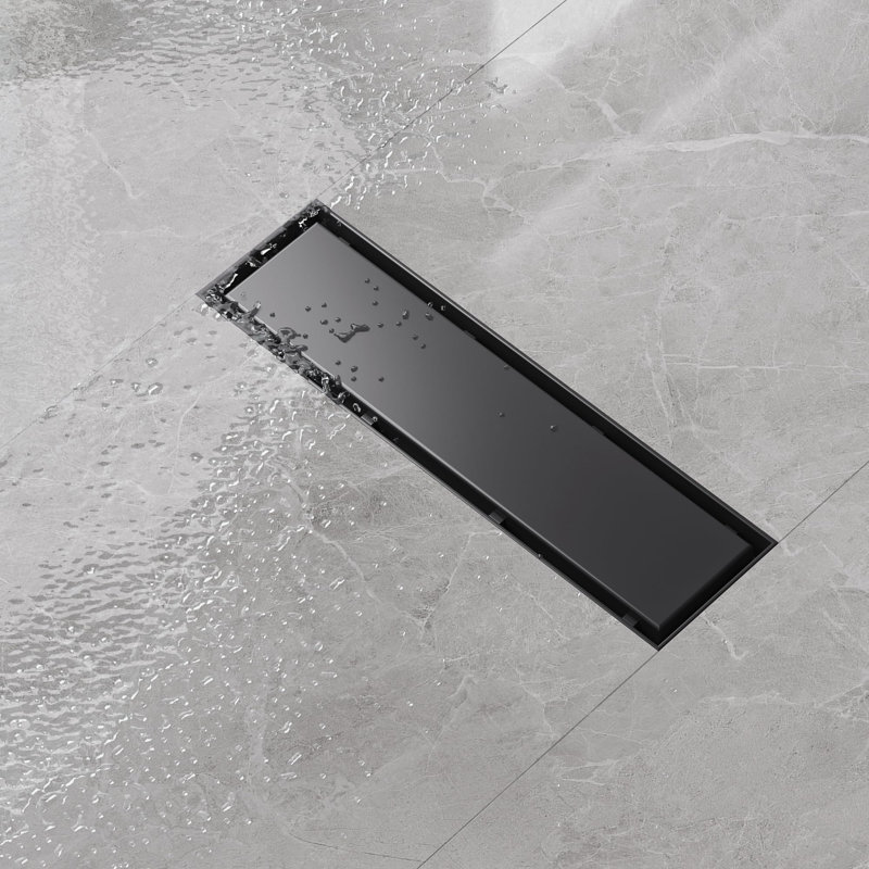 Neodrain 12 Inch 2In1 Tile-In Linear Shower Drain SUS304 With Matte Black Color For Bathroom