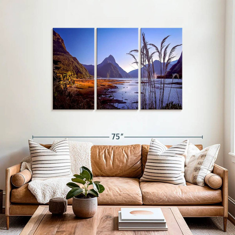 Milford Sound, lever du jour, H 36 po x l 57 po