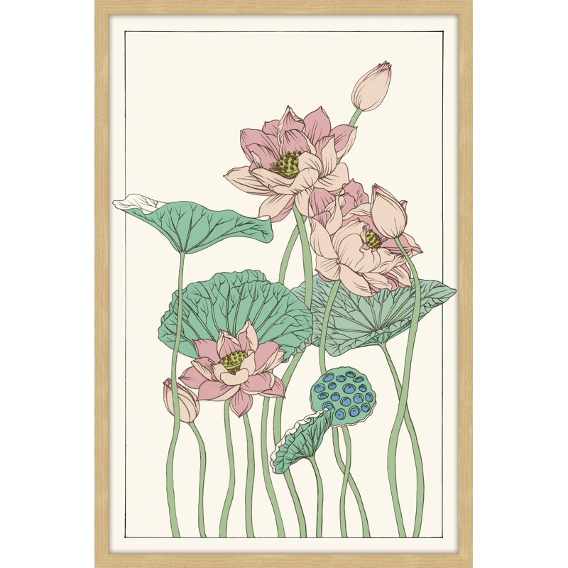 Botanical Gloriosa Lotus I - Single Picture Frame Print, 61cm H x 41cm W