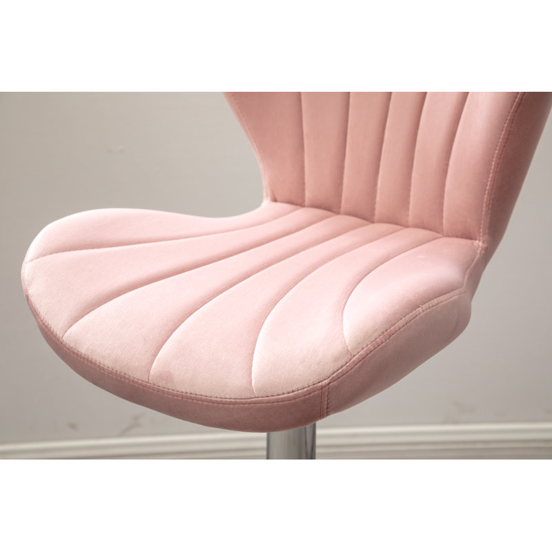 Ensemble de 2 tabourets de bar rotatifs réglables Ellston, Rose, Rose