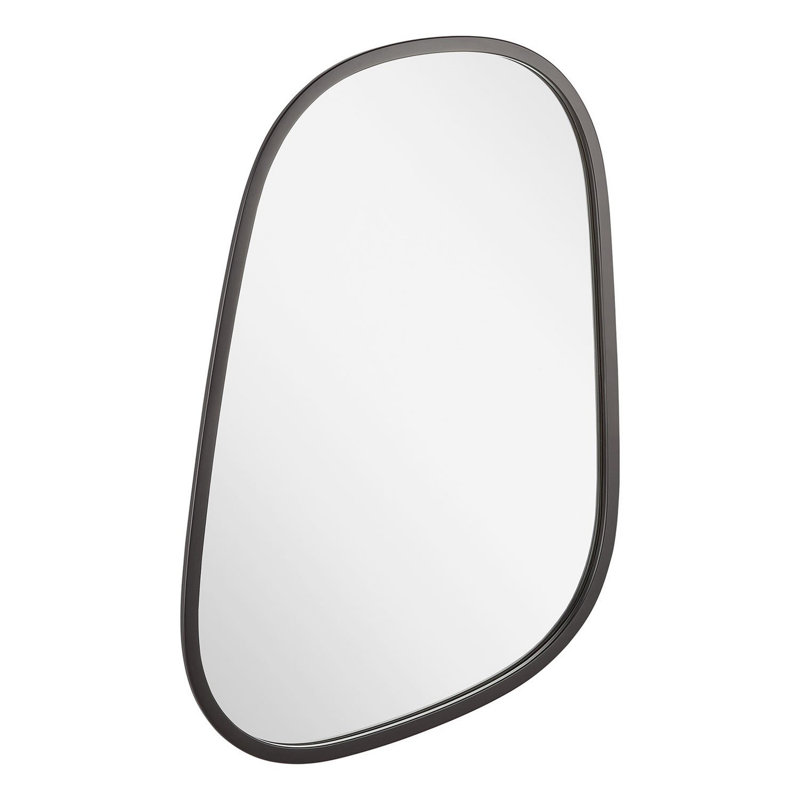 Miroir de salle de bain asymétrique 33-3 / 4 "x 33-3 / 4" Amburgey, Noir