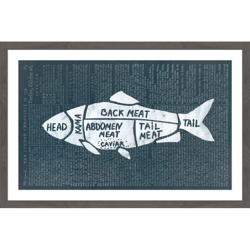 Fish Cuts by Eyre Tarney - Single Picture Frame Print, 61 cm H x 91 cm W x 4 cm D