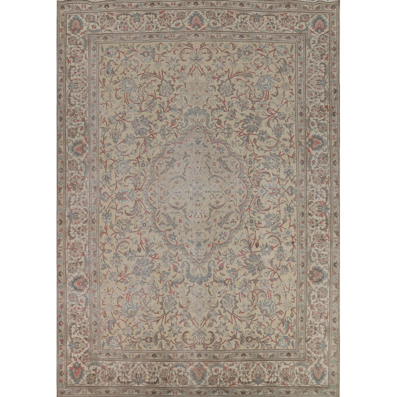 Tapis traditionnel floral en laine 10 x 13
