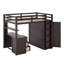 Lit mezzanine avec tiroirs, bureau et garde-robe
