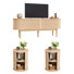 3-Piece Living Room Table Set Including 1 TV Stand And 2 Round End Table