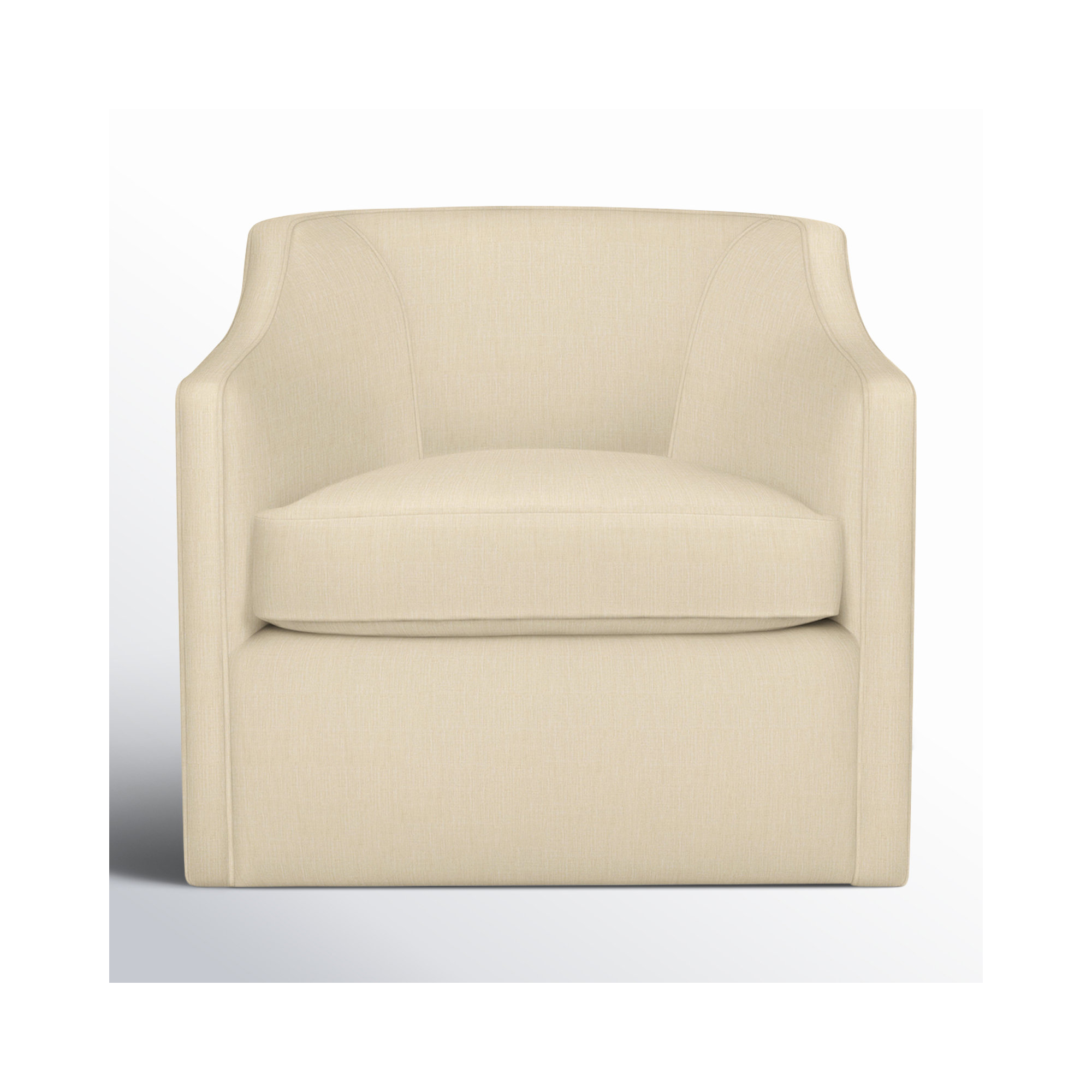 Marietta Upholstered Swivel Armchair, Canvas Flax Sunbrella® Canvas