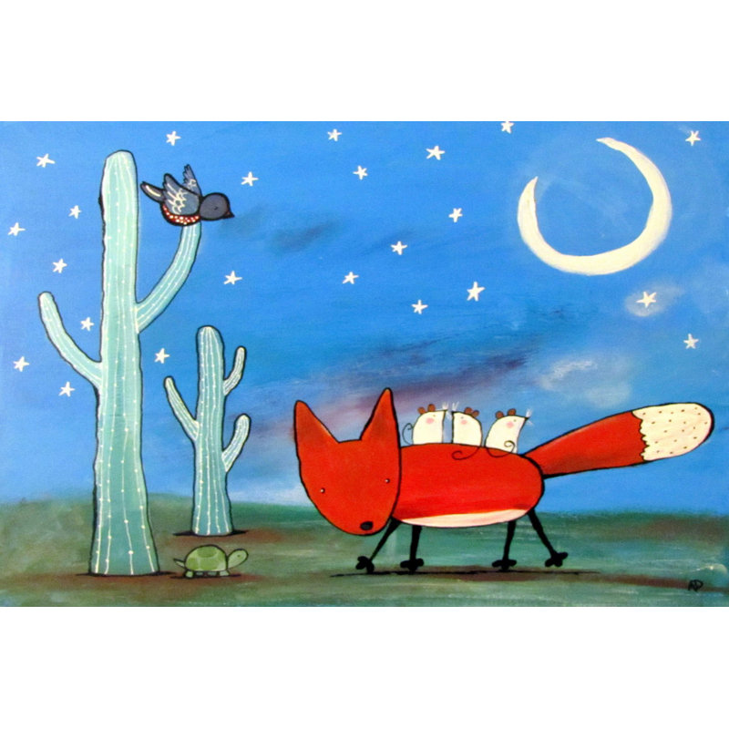 « fox override » par andrea doss, reproduction d’art sur toile tendue, 20 po x 30 p