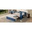Lit de jour double avec bureau amovible, tiroirs de rangement et table d'appoint hydraulique, bleu-641067165-641067164