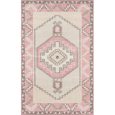 Tapis oriental rose/beige/brun