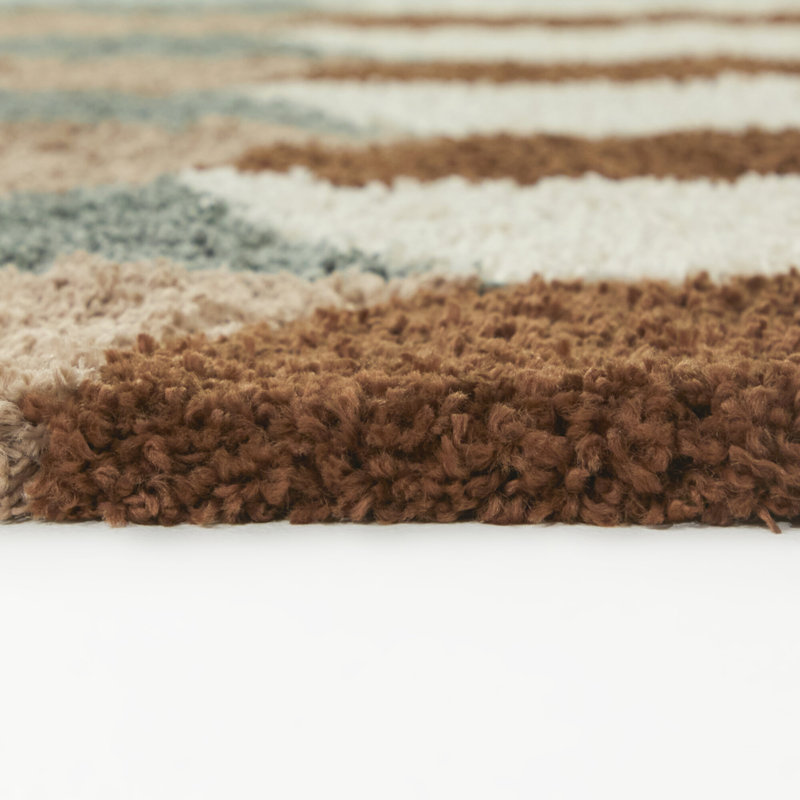 Tapis rose / brun Harlowe, Rectangle 5 pi 3 po x 7 pi