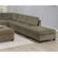 Mobilier de salon contemporain modulaire en coin en tissu de chenille de couleur brun clair 1pc OTTOMAN