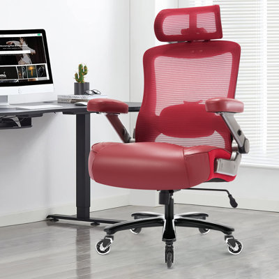 Omura High Back 500LBS Big And Tall Mesh Office Chair With Dynamic Lumbar ,3D Flip Up Armrest by Inbox Zero