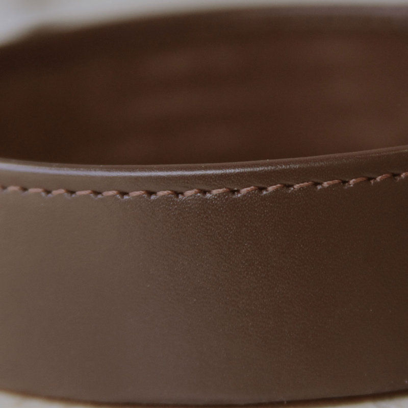 Sous-verre en similicuir, Brun chocolat