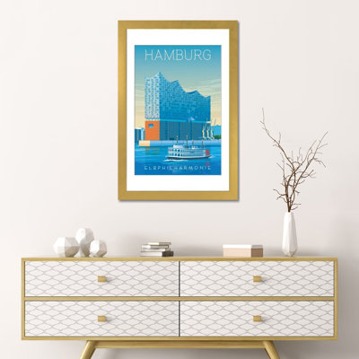 Hambourg, Elbphilarmonie, Allemagne, voyage, reproduction d'art, impression sur toile encadrée