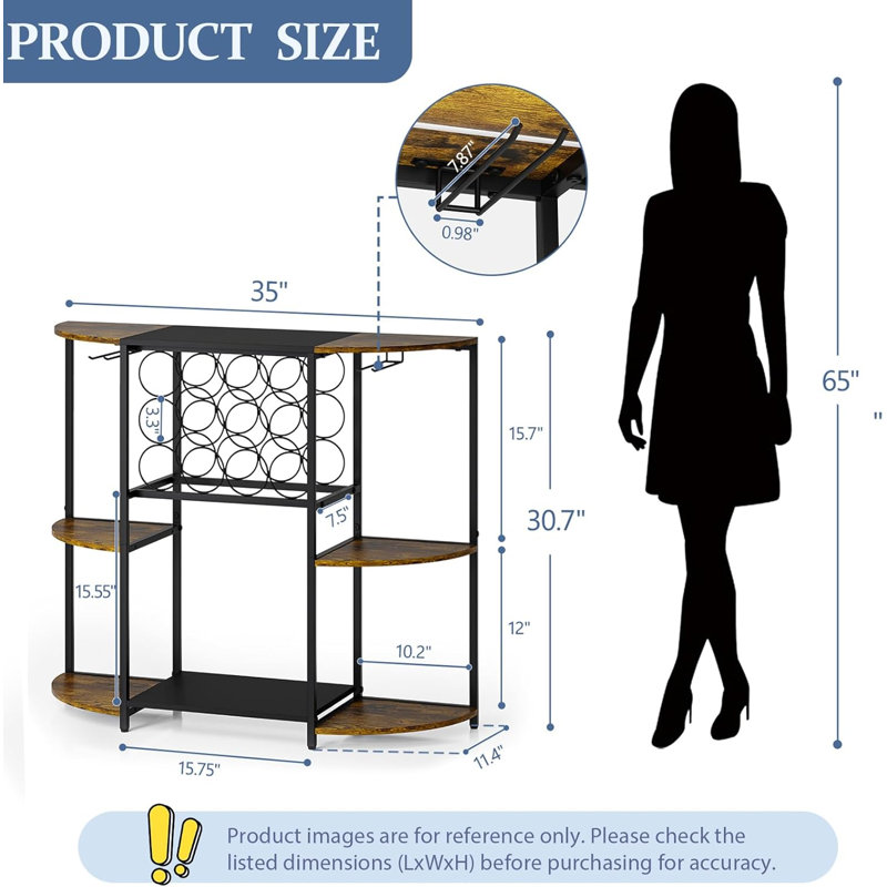 Armoire à vin avec lumières DEL, petit support à vin avec rangement et porte-verre