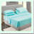 Luxury Split-Top Bedding Set - Aqua Blue Soft Sheets & Pillowcases - Hotel Quality Flex Top Sheets for Head Split Beds - 6 Piece Super Soft Set