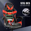 Inbox Zero Adjustable Reclining Ergonomic Swiveling PC & Racing Game Chair in Black/Red