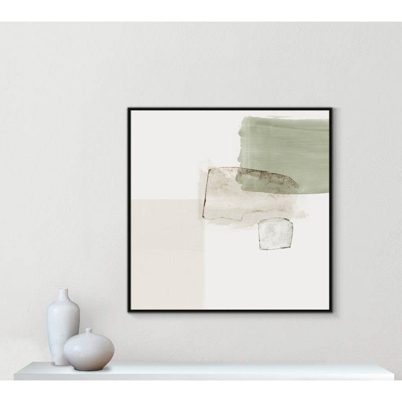 Carolsue Summer Days with You - Floater Frame Painting on Canvas, 46.5" H x 46.5" W, Espresso