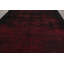 Tapis oriental tibétain noué à la main 6 x 9 en noir / rouge