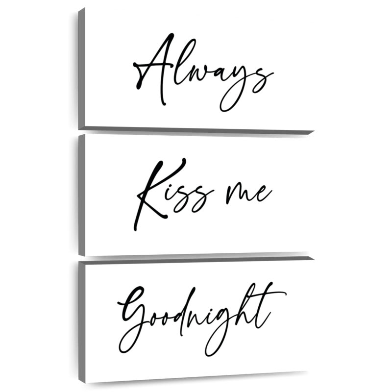Plaque murale Kema Kiss Me Goodnight, H 65 po x l 42 po