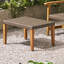 Confortable pour les espaces extérieurs avec structure en bois, plateau, couleur gris naturel, profondeur de 28 po, largeur de 20 po, style transitionnel et hauteur de 16,09 po,