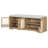 Rustic Storage Bench With Removable Cushion, Woven Rattan Doors & Adjustable Shelves For Entryway-749691876