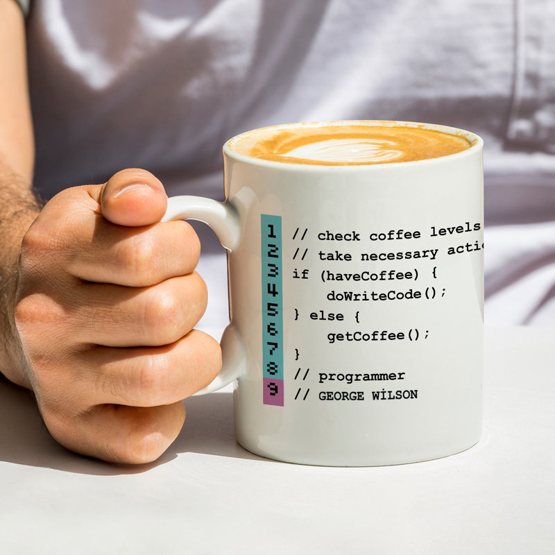 Porcelain Coffee Mug, Yes