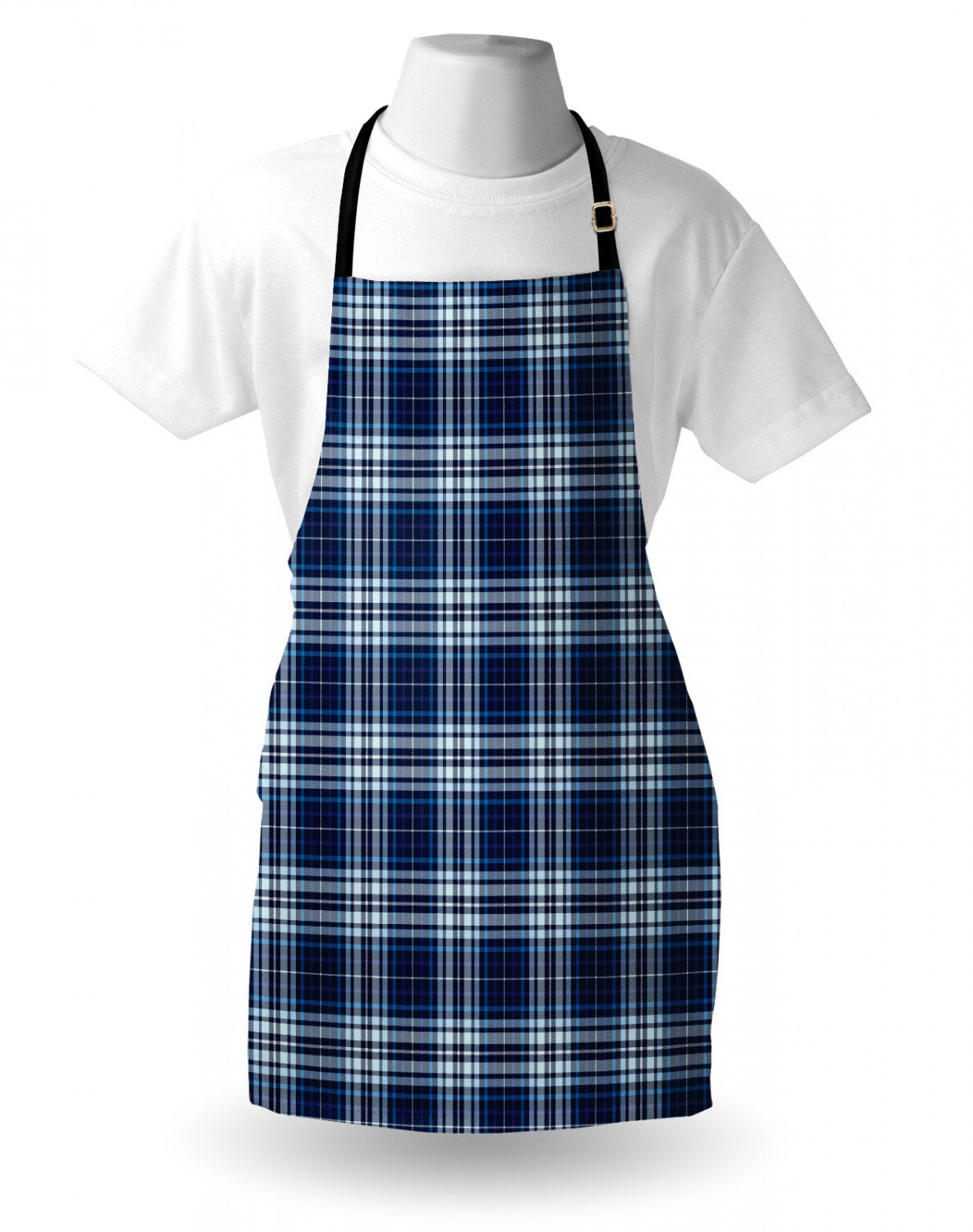 Yesbay Kitchen Apron Plaid Pattern Sleeveless Breathable Oil-proof Cotton  Linen Front Pocket Bib Apron Kitchen Supplies