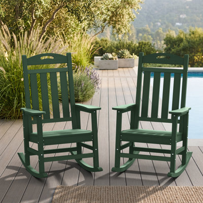 Chaises berçantes d'extérieur en PEHD résistantes aux intempéries Adirondack