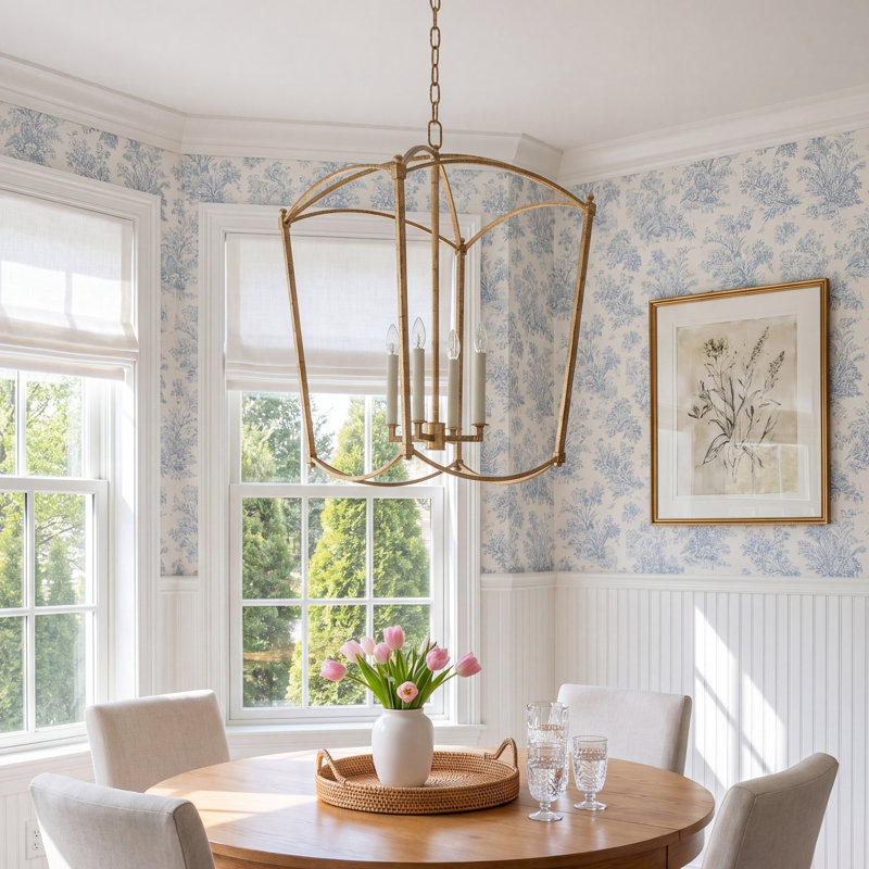 Olive 5-Light Chandelier, Antique Gild