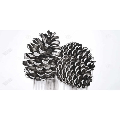 Three small pine cones - 15.75"x31.50" Desk mat