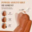 Fauteuil inclinable électrique en cuir véritable à deux moteurs avec appui-tête réglable, accoudoirs évasés et inclinaison zéro gravité à 170 ° (ensemble de 2)-920880909
