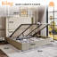 Lit de rangement rembourré relevable-592527220